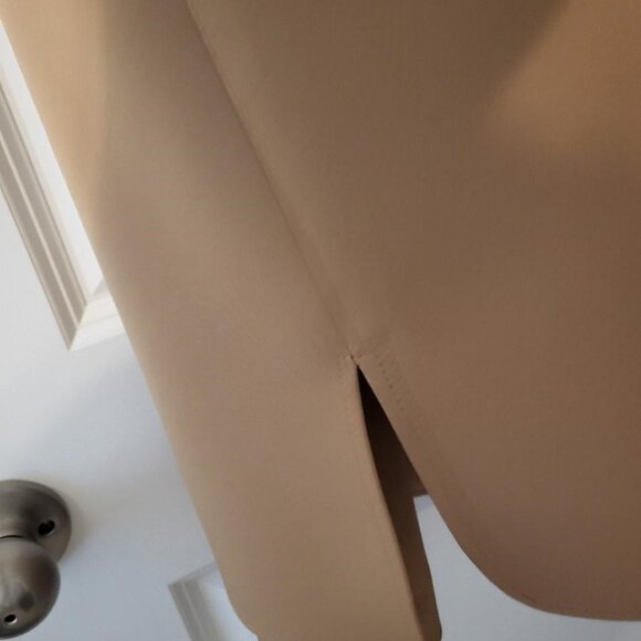 Anne Klein Women's Wide Open-Front Collar Topper and Sleeveless Sheath Dress - Picture 6 of 7